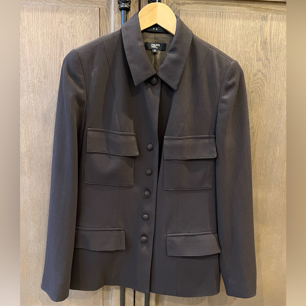 Philippe Adec Brown Lindley Jacket , Size 6.